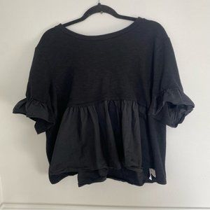 Madewell Black Turtleneck Bodysuit One Piece Sz Large